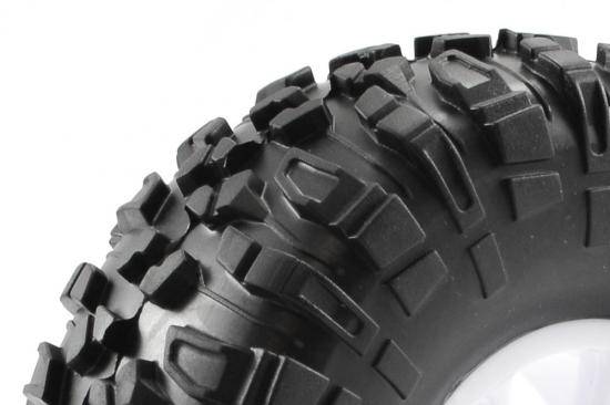 FTX Outlaw Pre-Mounted Wheels + Tyres - White