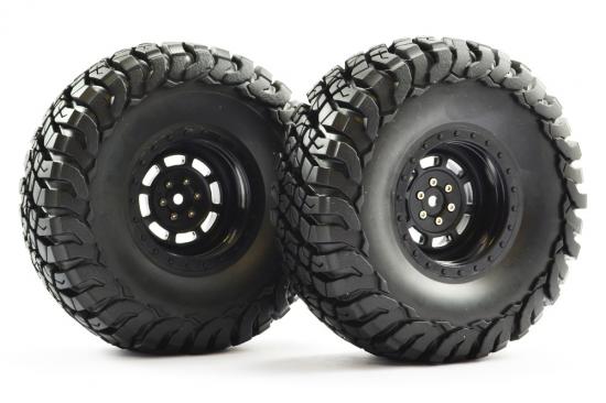 FTX Mauler 2.2 All Terrain Tyres Pre-Glued On Black Wheels