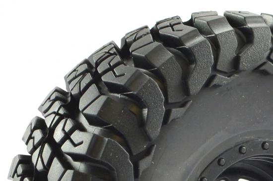 FTX Mauler 2.2 All Terrain Tyres Pre-Glued On Black Wheels