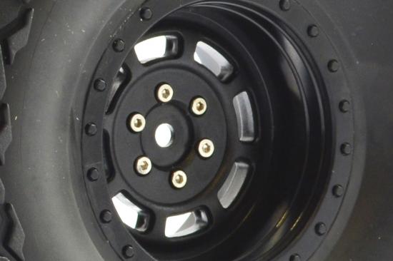 FTX Mauler 2.2 All Terrain Tyres Pre-Glued On Black Wheels