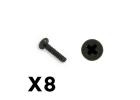FTX Outback Mini 3.0 Round Hea D Self Tapping Screw 1.7X7 (8P