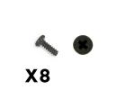 FTX Outback Mini 3.0 Round Self Tapping Screw 2X6 (8Pc)