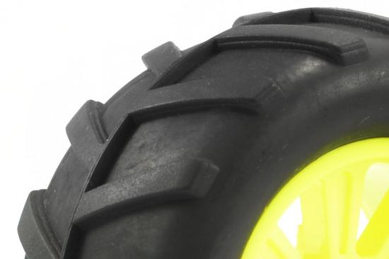 FTX Comet Monster Front Mounted Tyre + Wheel Yellow