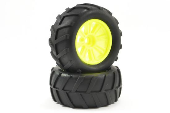 FTX Comet Monster Front Mounted Tyre + Wheel Yellow