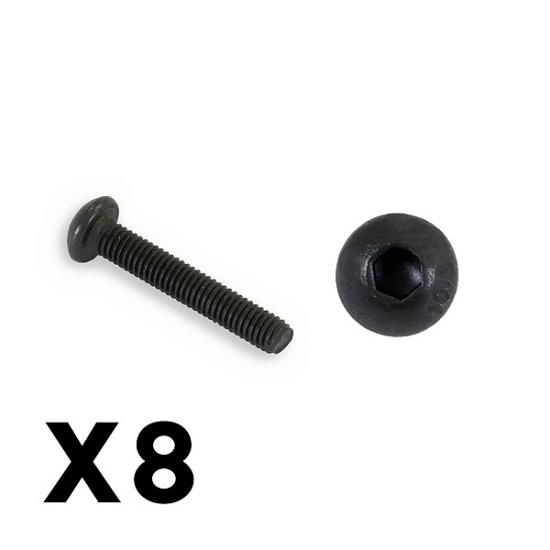 Fastrax FTX Fury Button Head 3 X 18mm Hex Screw (8Pc)