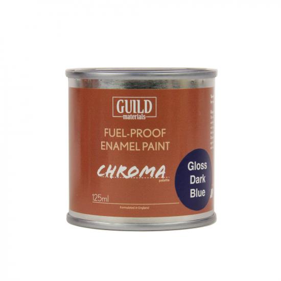 Guild Materials Gloss Enamel Fuel-Proof Paint Chroma Dark Blue (125ml Tin)