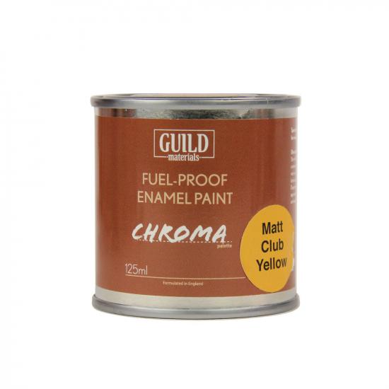 Guild Materials Matt Enamel Fuel-Proof Paint Chroma Cub Yellow (125ml Tin)