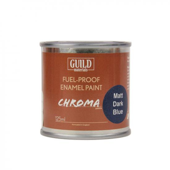 Guild Materials Matt Enamel Fuel-Proof Paint Chroma Dark Blue (125ml Tin)