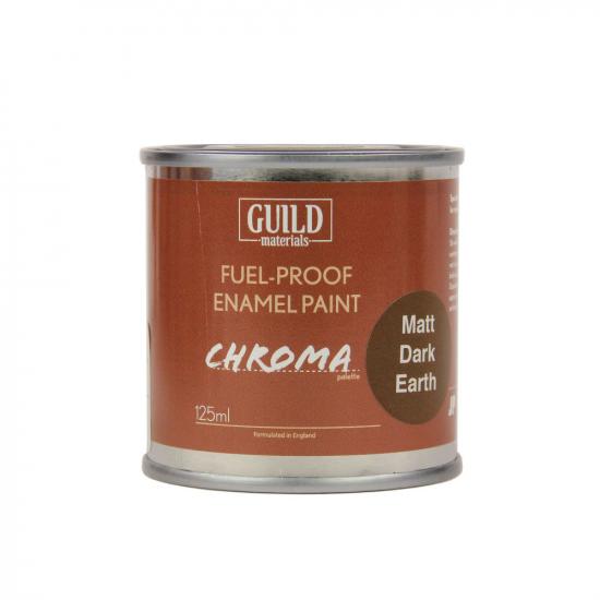 Guild Materials Matt Enamel Fuel-Proof Paint Chroma Dark Earth (125ml Tin)