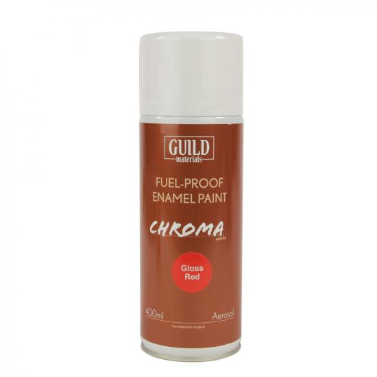 Guild Materials Gloss Enamel Fuel-Proof Paint Chroma Red (400ml Aerosol)
