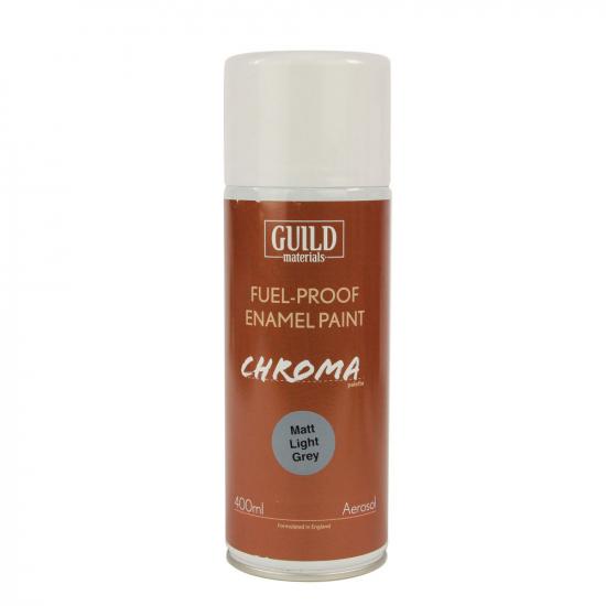 Guild Materials Matt Enamel Fuel-Proof Paint Chroma Light Grey (400ml Aerosol) ** CLEARANCE **