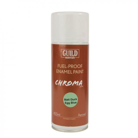 Guild Materials Matt Enamel Fuel-Proof Paint Chroma Duck Egg Blue (400ml Aerosol)