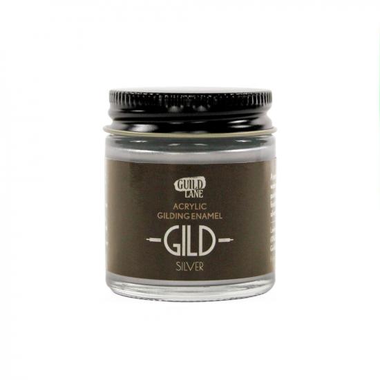 Guild Lane GILD Acrylic Gilding Enamel Paint, Silver (30ml Jar)
