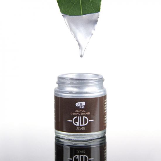 Guild Lane GILD Acrylic Gilding Enamel Paint, Silver (60ml Jar)
