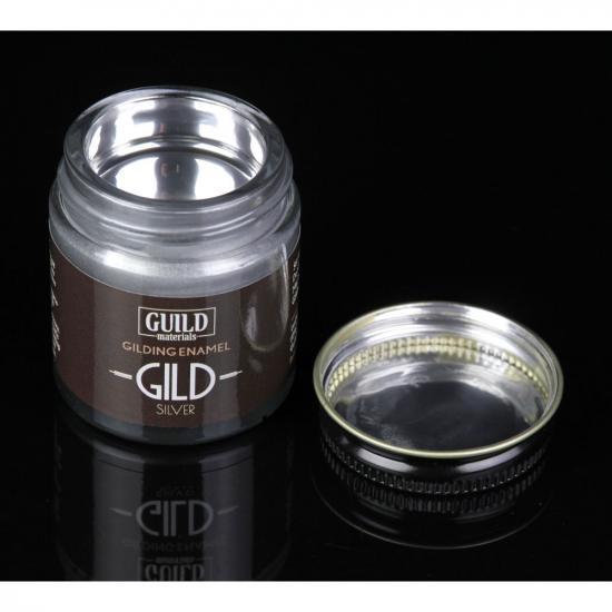 Guild Materials GILD Gilding Enamel Paint, Silver (30ml Jar) ** CLEARANCE **