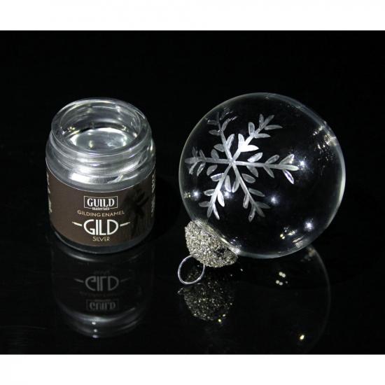 Guild Materials GILD Gilding Enamel Paint, Silver (30ml Jar) ** CLEARANCE **