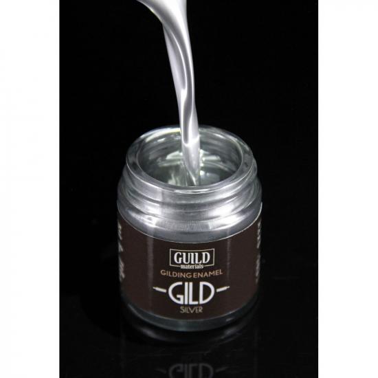 Guild Materials GILD Gilding Enamel Paint, Silver (30ml Jar) ** CLEARANCE **