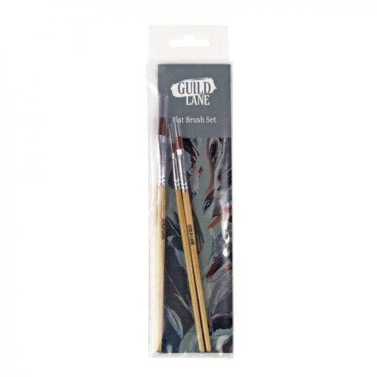 Guild Materials Flat Brush Set (3 pcs)