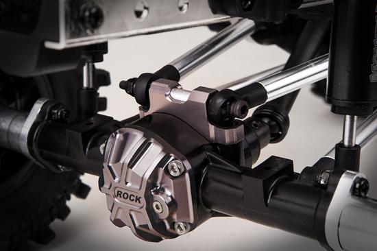 GMade Rear Upper Link Mount (Titanium Grey) For Gs01 Axle
