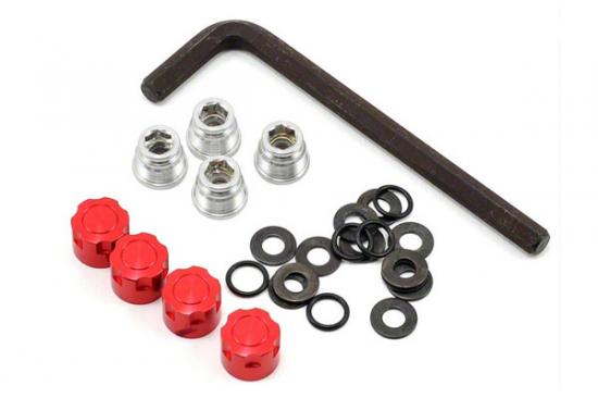 GMade 1.9 Rh03 Wheel Hubs (Red) (4)