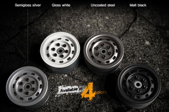 GMade 1.9 SR02 Beadlock Wheels (Uncoated Steel) (2)
