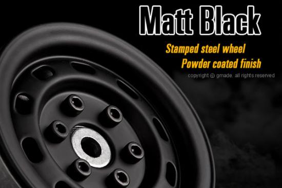 GMade 1.9 SR02 Beadlock Wheels (Matt Black) (2)