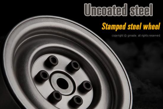 GMade 1.9 SR03 Beadlock Wheels (Uncoated Steel) (2)