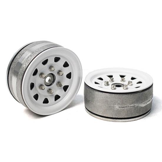 GMade 1.9 SR04 Beadlock Wheels (Semigl0Ss Silver) (2)