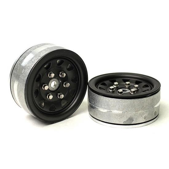 GMade 1.9 SR04 Beadlock Wheels (Matt Black) (2)