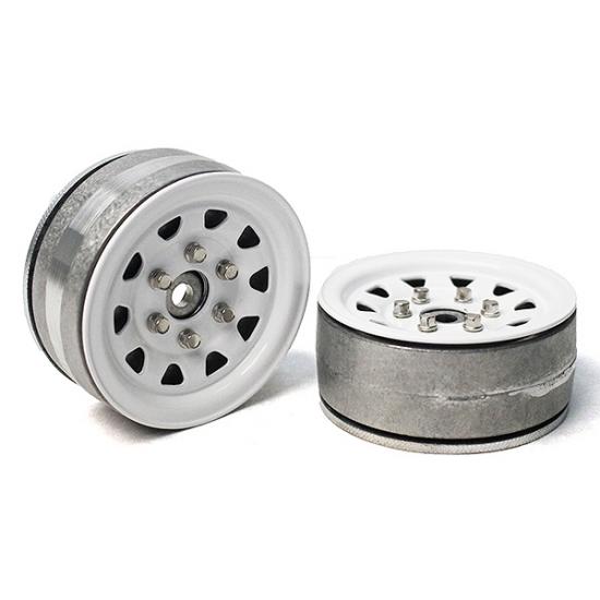 GMade 1.9 SR04 Beadlock Wheels (Gloss White) (2)