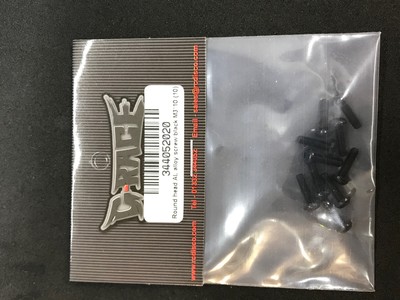 M3 x 10mm Button Head Alloy Screw - Black (10)