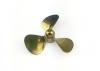 Brass Propeller (Classic) - 3 Blade - 40mm - M4 - LH