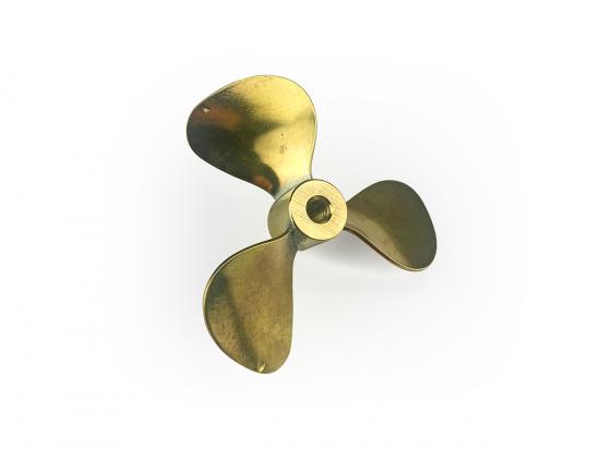 Brass Propeller (Classic) - 3 Blade - 40mm - M4 - LH