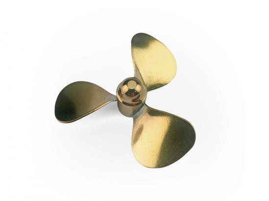 Brass Propeller (Classic) - 3 Blade - 40mm - M4 - RH