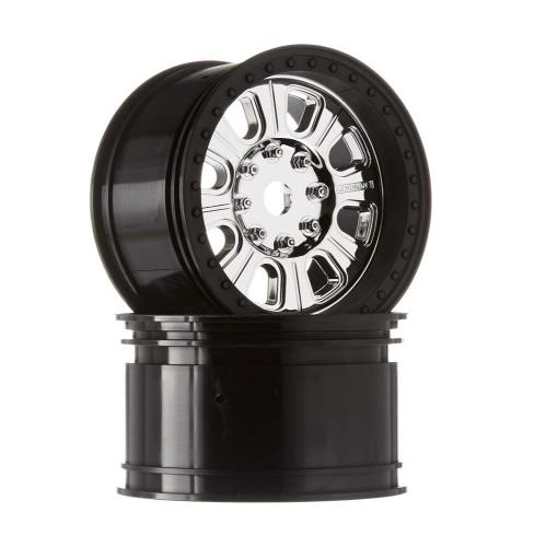 Axial 3.8 Raceline Monster Wheels (Chrome/Black) (2)