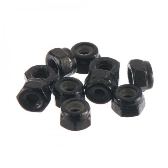 Axial M2 Nylon Locking Hex Nut (Black) (10pcs)