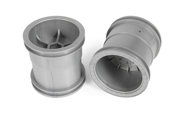 Axial 2.2 Monster Truck Wheels 63mm (Silver) (2)