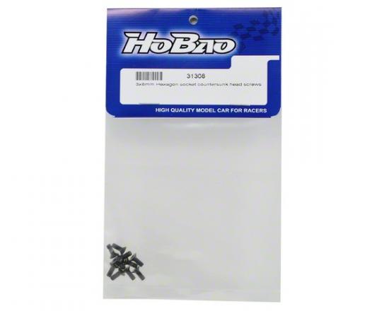 Wheelspin Racing Hobao M3X8mm Hex Socket Countersunk Screws (6)