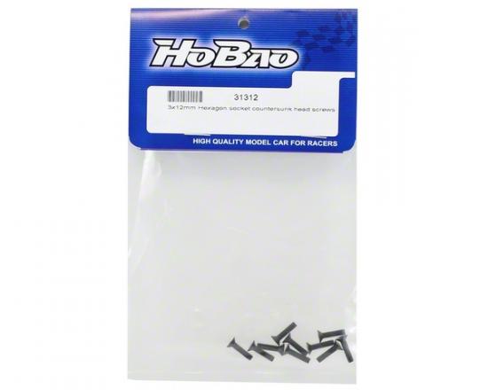 Hobao M3X12mm Hex Socket Countersunk Screws (6)