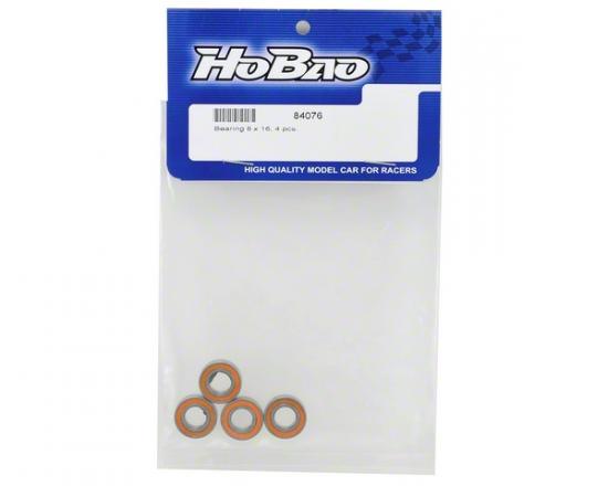 Hobao 8 X 16 X 5 Ball Bearings (4) Rubber Shielded ** CLEARANCE **