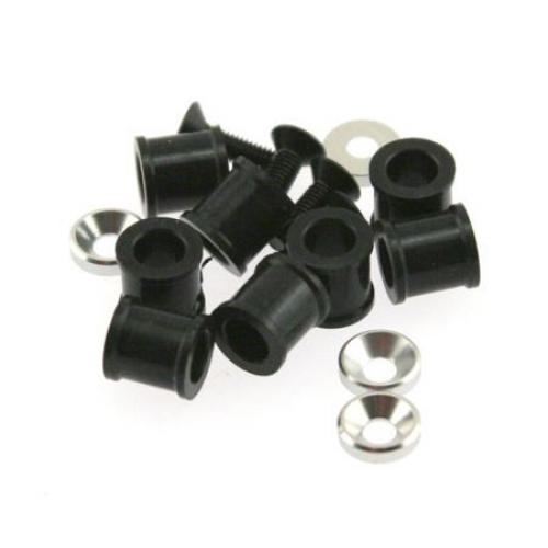 Hobao Hyper 9 Rubber Bushes + Aluminium. Washers For 1 Piece Caps