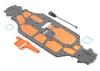 Hobao Hyper Star CNC Chassis +6mm Rear Extension