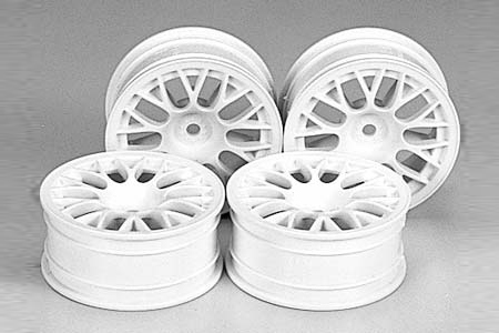 Tamiya M Narrow White Mesh Wheels X 2 Clr