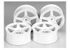 Tamiya M Narrow White 5 Spoke Wheels