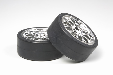 Tamiya Plated Mesh Wheel W Drift Tyres 2