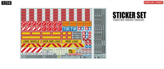 Tamiya 1:14 Tractor Trailer Sticker