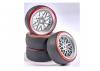 CARSON 1:10 Wheel Set Drift (4) silver/red