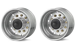 Tamiya Front Wheel Tyre Wide Silver (2)