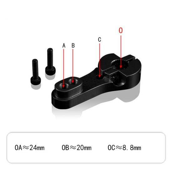 Power HD Black Aluminium Super Strong Servo Horn - 25T Futaba Fitment