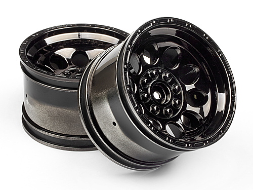 HPI Bullet Pepper-Pot Wheels Black Chrome (2)